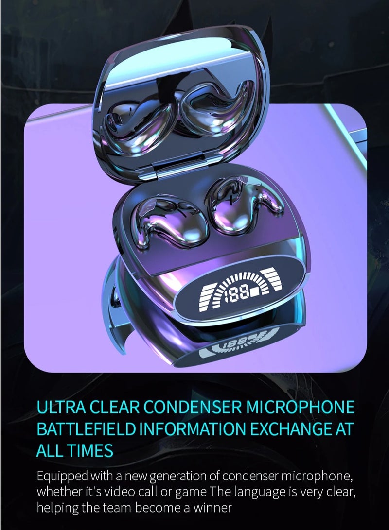 AROAQ Wireless Sleep Earbuds, Soft Comfortable Invisible Bluetooth Earphones, HIFI Sound Stable Noise Cancelling Wireless Headsets, Long Endurance Gaming Headphones With Mic, (Black) - Image 3