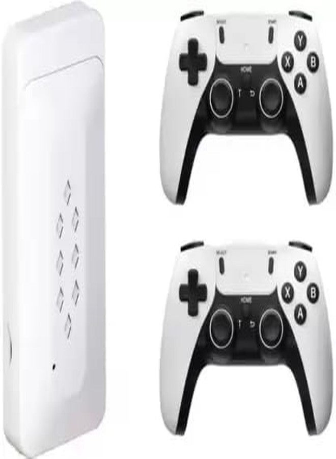 GSH M22 Game Stick Retro Video Game Console with 2 Wireless Controller with Tekken 3, Cadillacs and Dinosaurs, Mario, Road Fighter, Other Retro Games (128 GB) [Android], White - Image 1