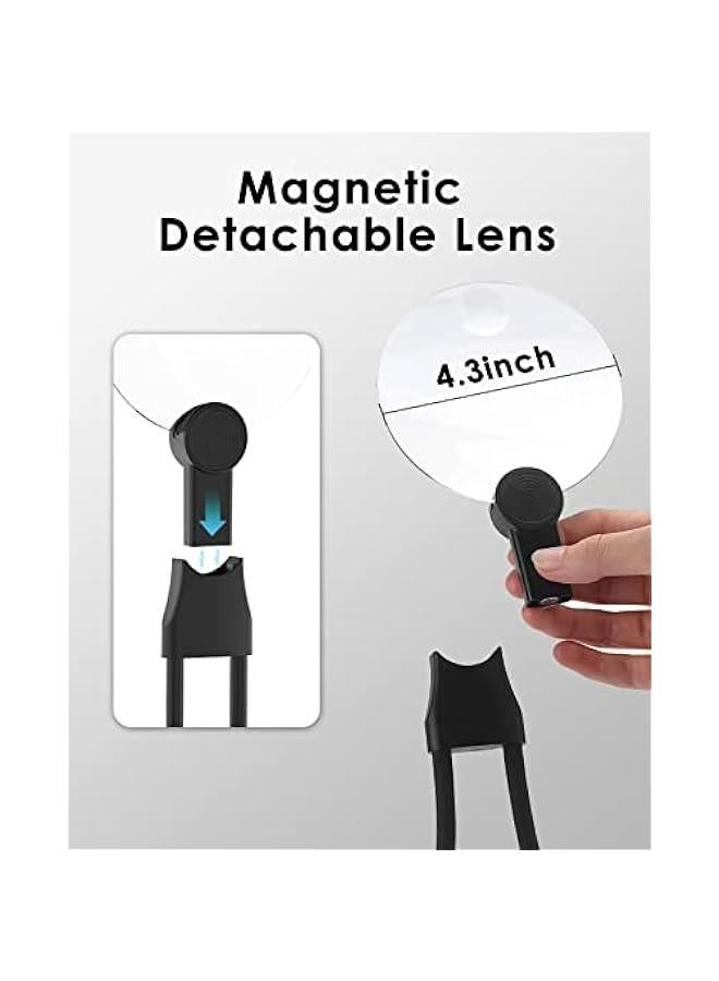 عدسة مكبرة بدون استخدام اليدين من تول هيلبر، عدسة مكبرة للقراءة والخياطة والغرز المتقاطعة والفحص والإصلاح. - Image 4