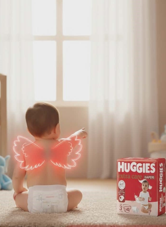 Huggies Extra Care Size 3 – 42 Diapers (4-9 kg) - Image 2