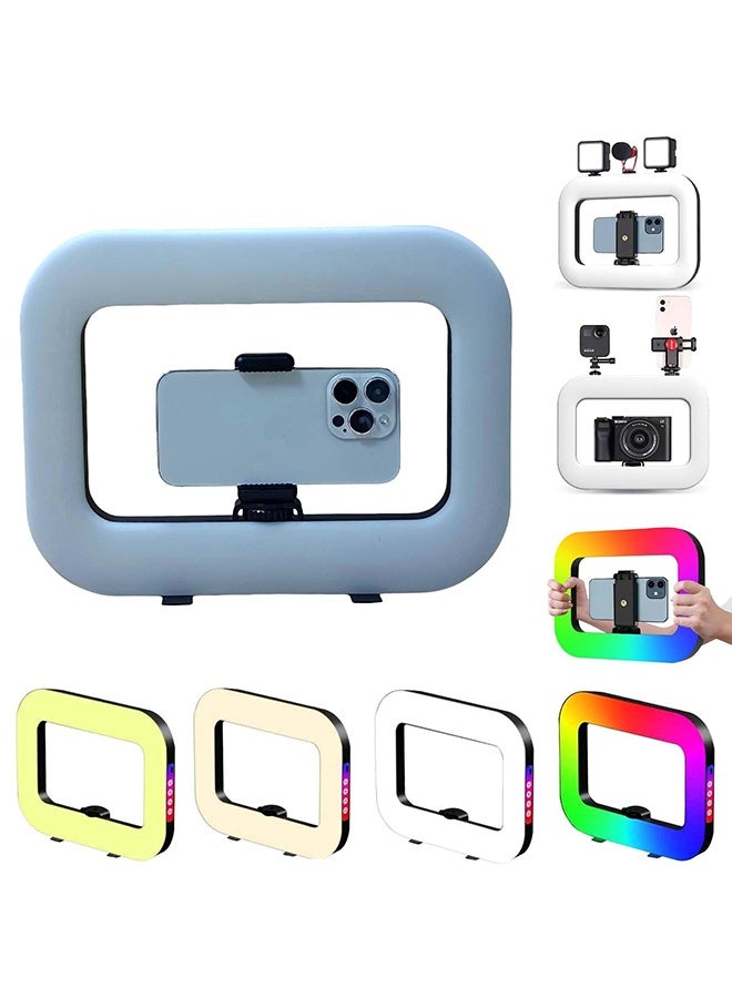 WALALLA Ring Light for Phone, Comes with a handheld tripod, Phone Ring Light Stabilizer for Video Recording,Smartphone Video Rig for Tiktok Vlogging,RGB Video Light for Photography Filmmaking Video Maker,Stabilizer Light Combination - Image 1