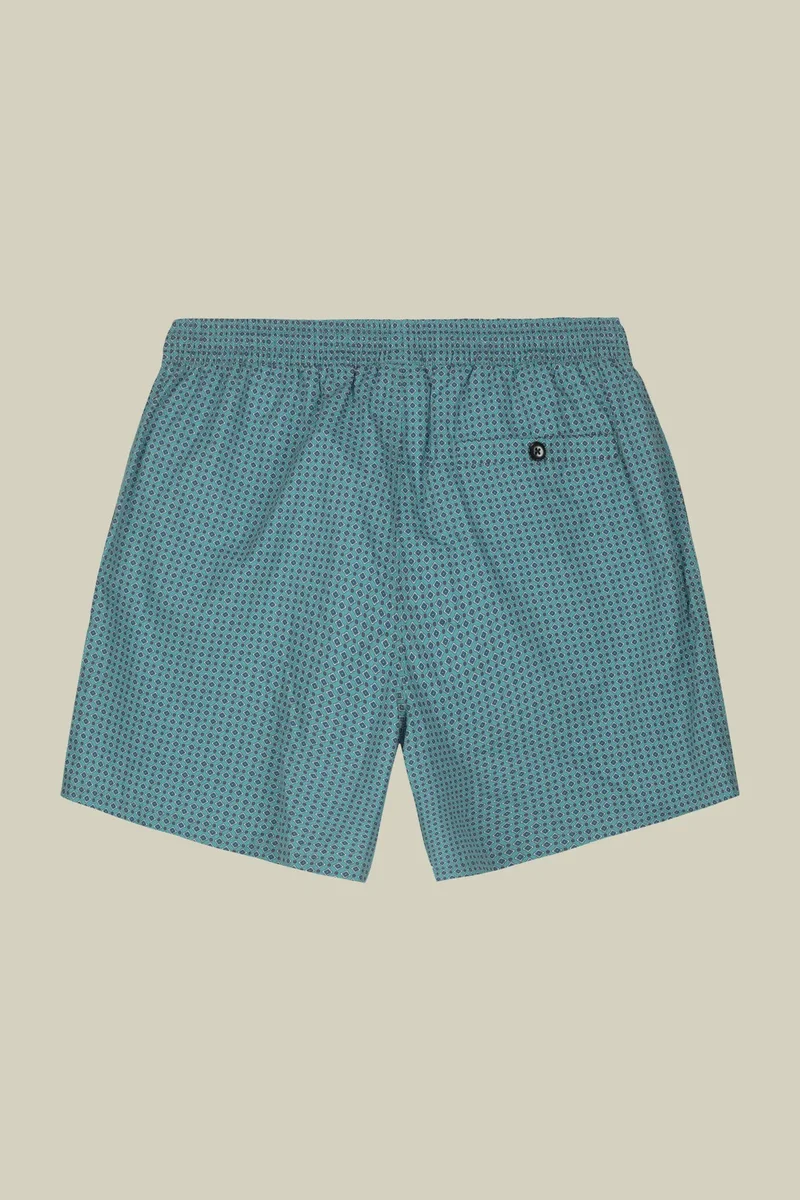 Doppelganger Men's geometric pattern swimwear - Torquoise