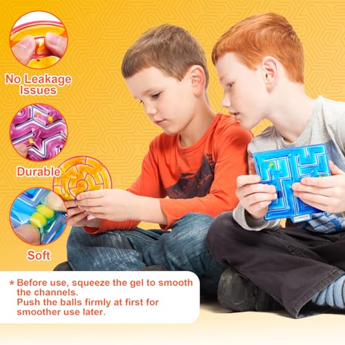 LESONG Squishy Toys Sensory Fidget Toys for Kids 4 Pack Maze Sensory Toys for Autism Fidget Toys with Filled Goo for Calming Down Classroom Travel - Image 5
