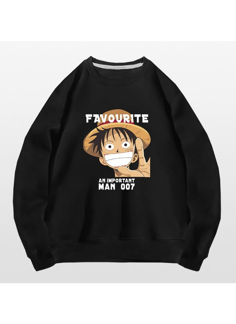 KUYING New One Piece Casual Loose Round Neck Hoodie  - Image 1