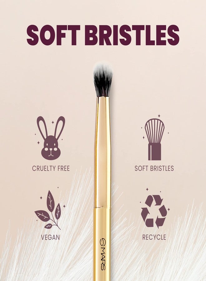 MARS Artist's Arsenal Professional Small Blending Eyeshadow Makeup Brush | Feather Soft Touch | Precise Synthetic Bristle | Perfect for Eyeshadow | Luxe Packaging Makeup Brush (Golden) - Image 5
