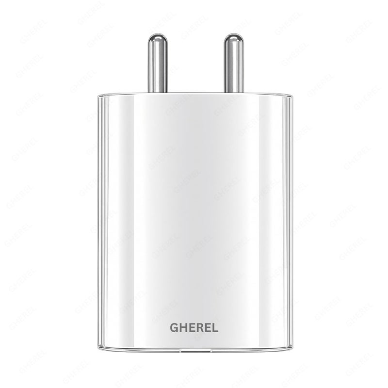 GHEREL محول طاقة USB C سريع 45 واط الأصلي | متوافق مع هاتف Nothing 2 وهاتف 2 و 1 CMF و CMF Neckband Pro و CMF Buds A والمزيد | (محول فقط - لا يتضمن كابل) - Image 3