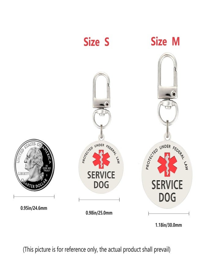 WALITEFU Service Dog Patches 2Pcs, Servcie Dog ID Tag Easily Attach to Collar, Harness (Large 1.50 x 5.12) - Image 5