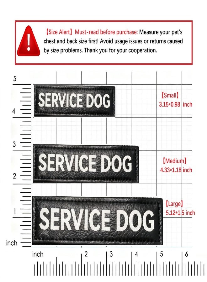 WALITEFU Service Dog Patches 2Pcs, Servcie Dog ID Tag Easily Attach to Collar, Harness (Large 1.50 x 5.12) - Image 3