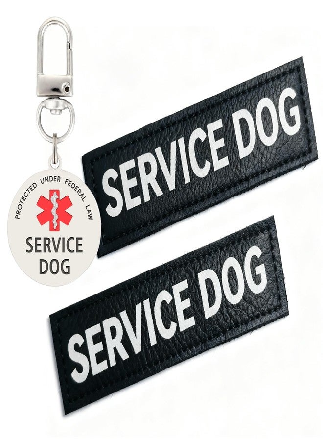 WALITEFU Service Dog Patches 2Pcs, Servcie Dog ID Tag Easily Attach to Collar, Harness (Large 1.50 x 5.12) - Image 1