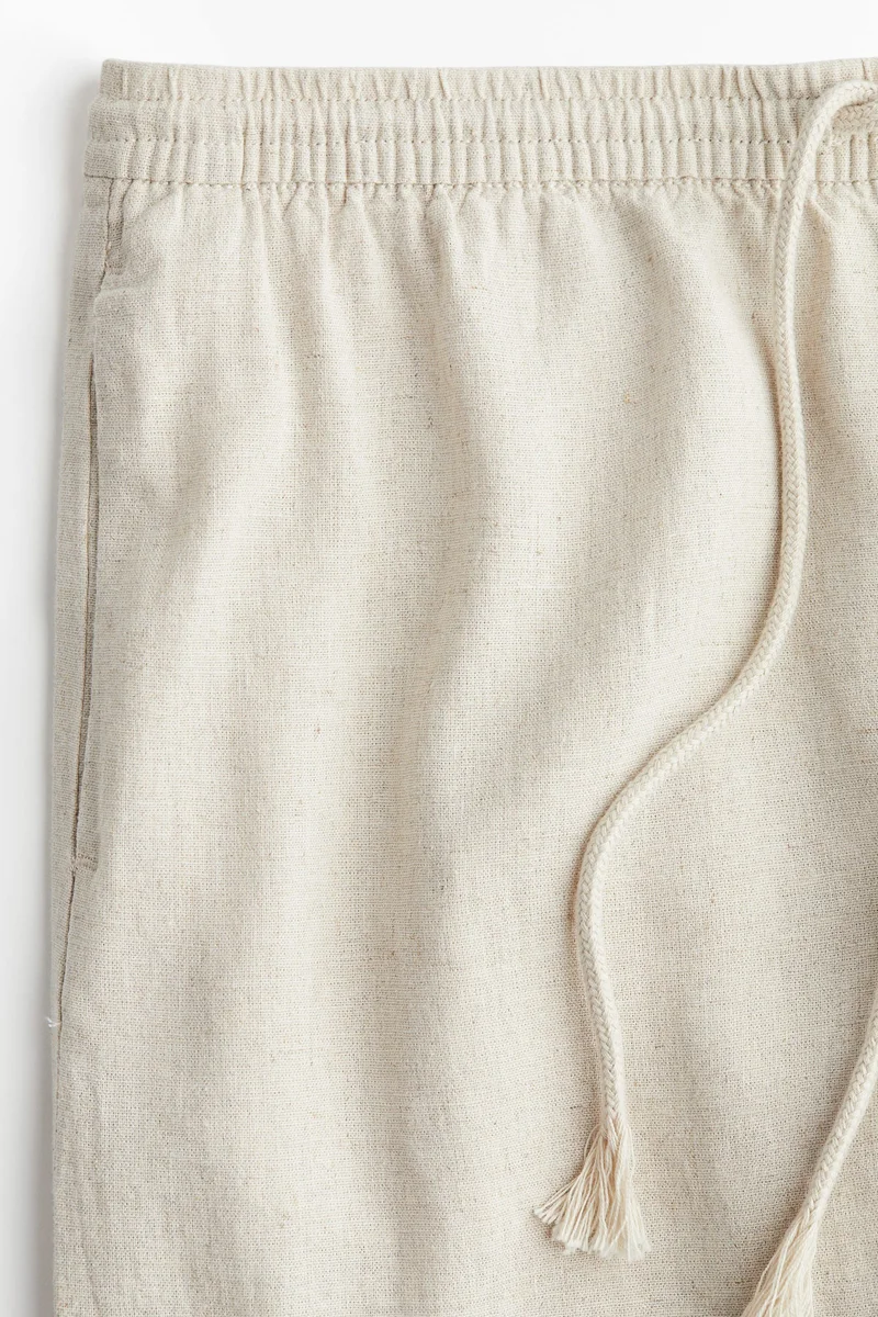 H&M Linen-blend drawstring trousers