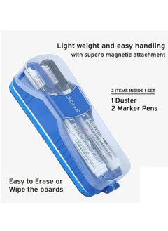 DOMS Magnetic Whiteboard Eraser With Two Markers Multicolour  - Image 3