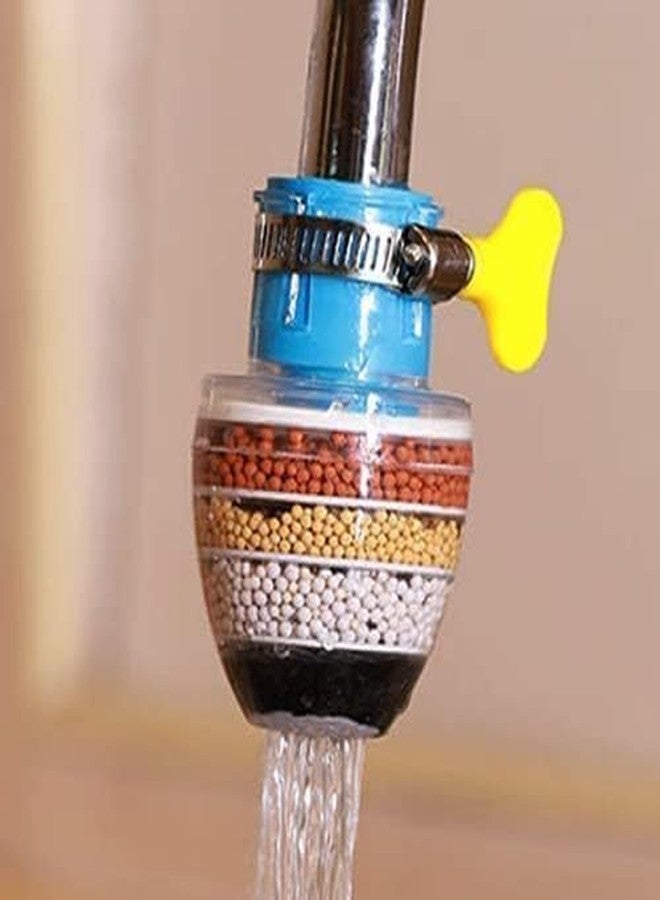 ATOOZED Activated Carbon Faucet Water Filters Universal Interface Home Kitchen Faucet Tap Water Tap Filter Multilayer Clean Purifier Filter Cartridge Five Layer Water Filter - Image 1