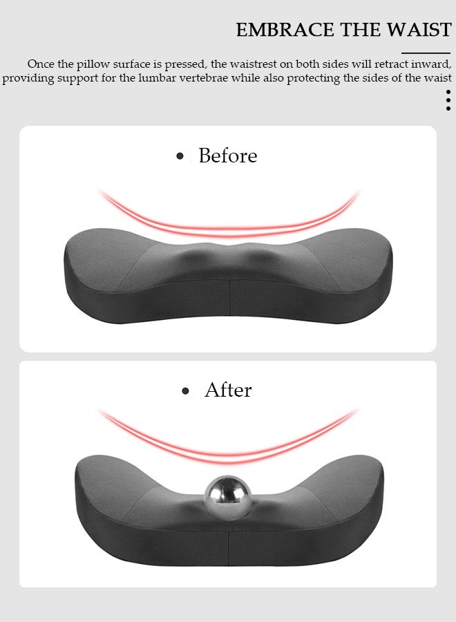 DUNISO Lumbar Support Pillow for Office Car Back Support Pillow with Memory Foam Pad Back Cushion for Back Pain Relief Improve Posture Cushion - Image 3