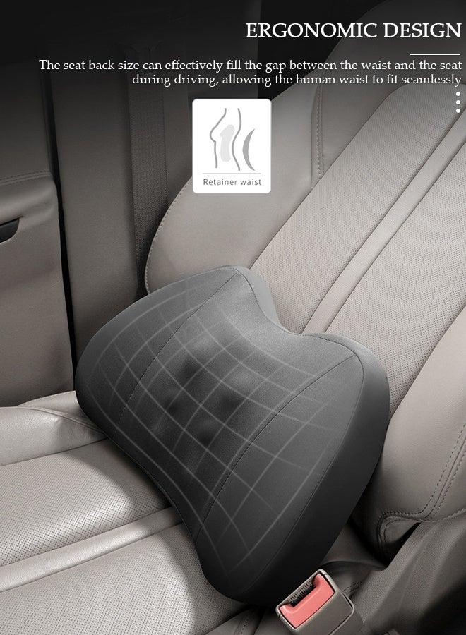 DUNISO Lumbar Support Pillow for Office Car Back Support Pillow with Memory Foam Pad Back Cushion for Back Pain Relief Improve Posture Cushion - Image 2