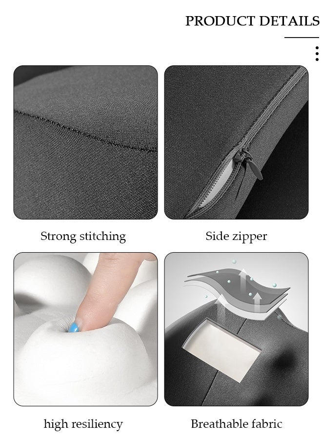 DUNISO Lumbar Support Pillow for Office Car Back Support Pillow with Memory Foam Pad Back Cushion for Back Pain Relief Improve Posture Cushion - Image 5