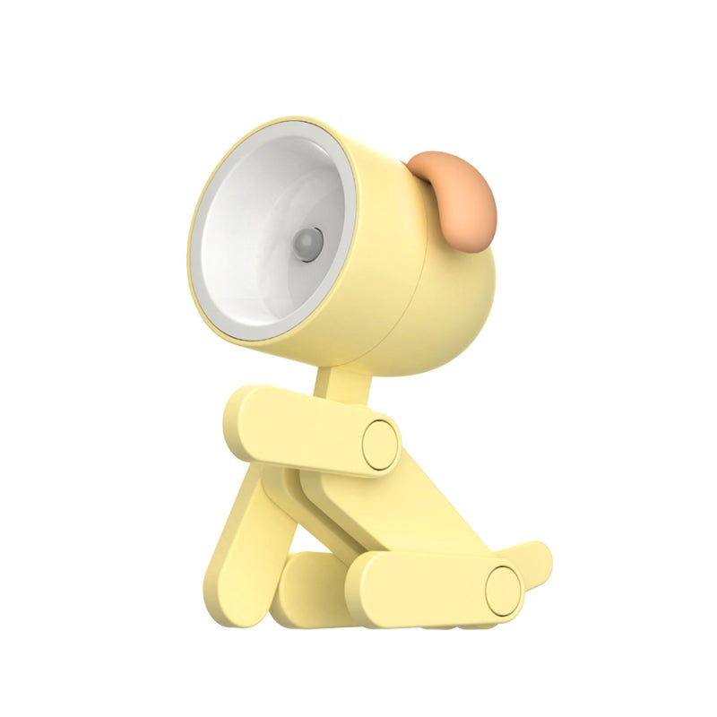 Cartoon Night Light Kid Lamp Mini Dog LED Desk Lamps Cute DIY Portable with Adjustable Phone Holder for Kids Students Bedroom Bookends Nursery Room - Image 1