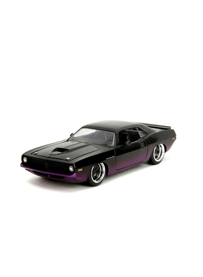 JADA Pink Slips 1:24 - 1973 Plymouth Cuda, Die-Cast Car with Base, Toys for Kids and Adults - Image 5