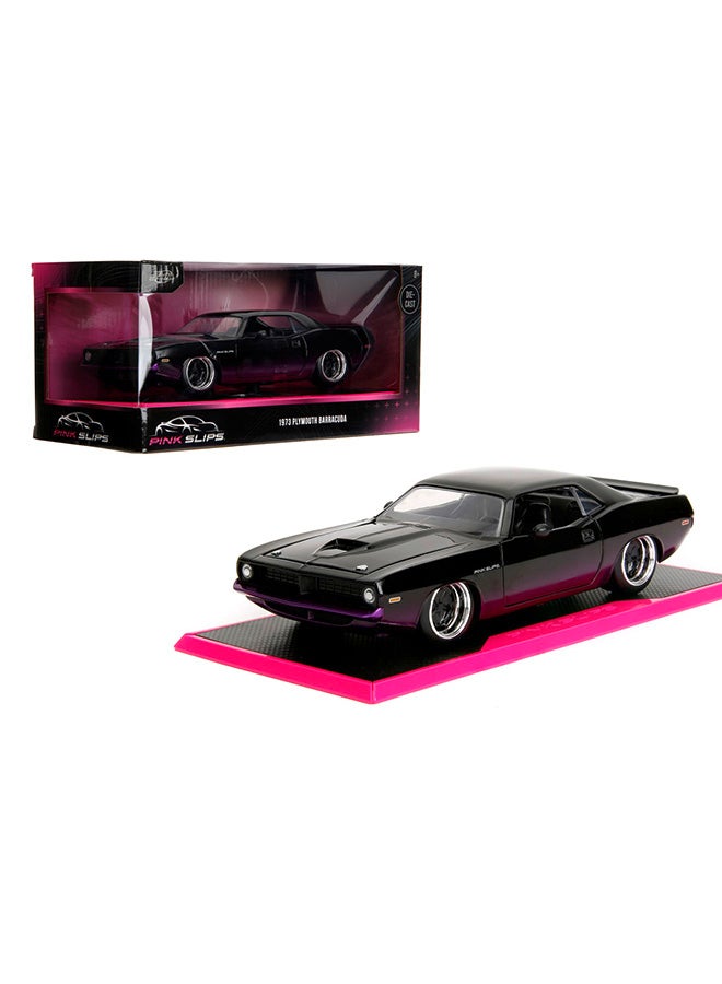 JADA Pink Slips 1:24 - 1973 Plymouth Cuda, Die-Cast Car with Base, Toys for Kids and Adults - Image 3