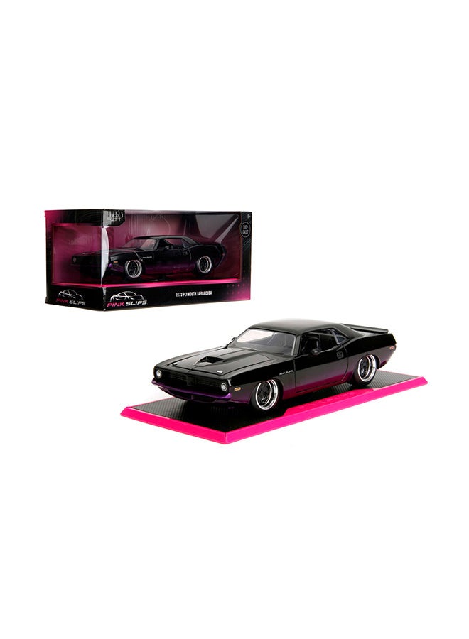 JADA Pink Slips 1:24 - 1973 Plymouth Cuda, Die-Cast Car with Base, Toys for Kids and Adults - Image 1