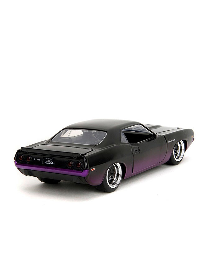 JADA Pink Slips 1:24 - 1973 Plymouth Cuda, Die-Cast Car with Base, Toys for Kids and Adults - Image 4