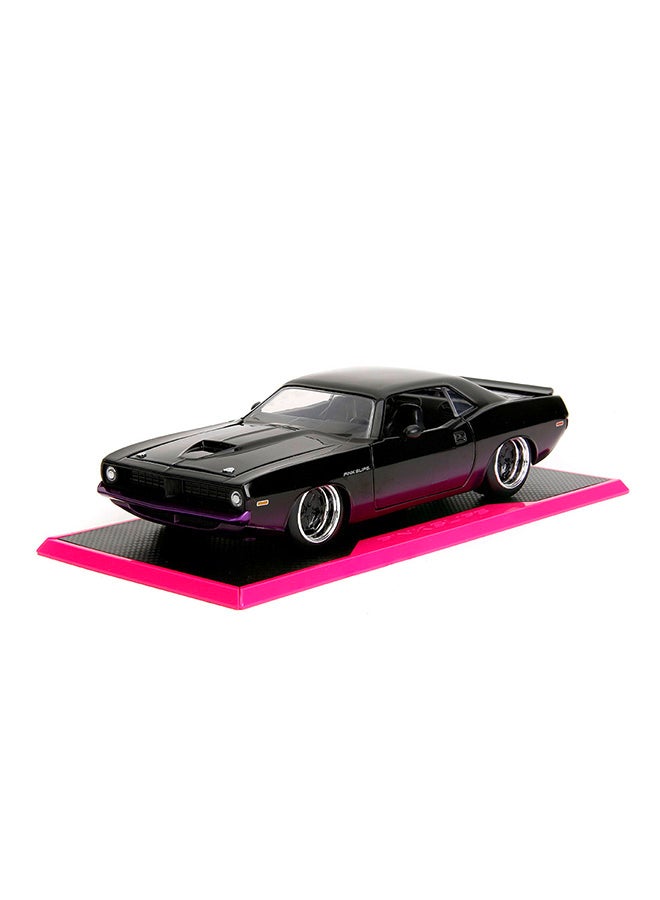 JADA Pink Slips 1:24 - 1973 Plymouth Cuda, Die-Cast Car with Base, Toys for Kids and Adults - Image 2