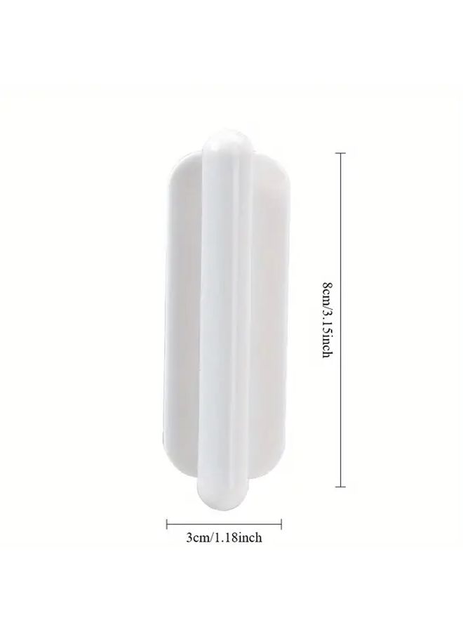 Gray Push Pull Door Handles 2pcs No Drill Adhesive Mounts Durable PP Material Kitchen Wardrobe - Image 3