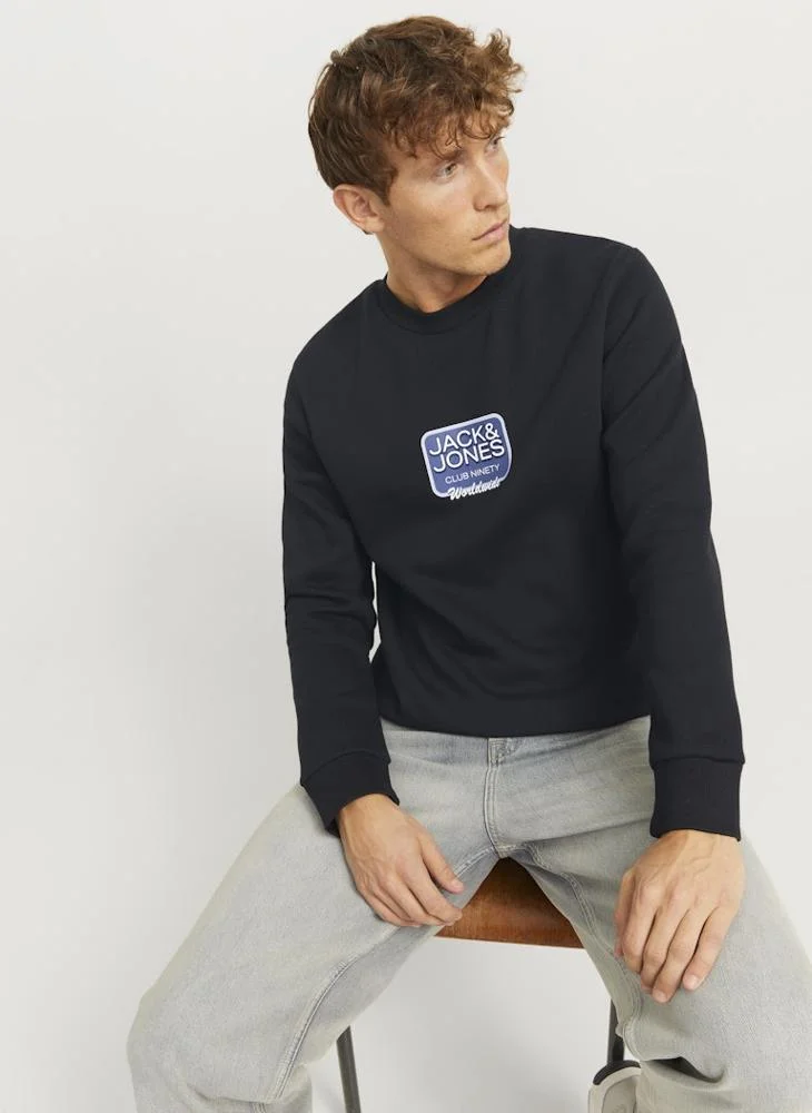 جاك اند جونز Graphic Crew Neck Sweatshirt