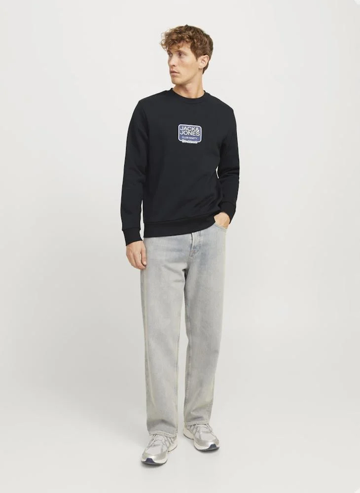 جاك اند جونز Graphic Crew Neck Sweatshirt
