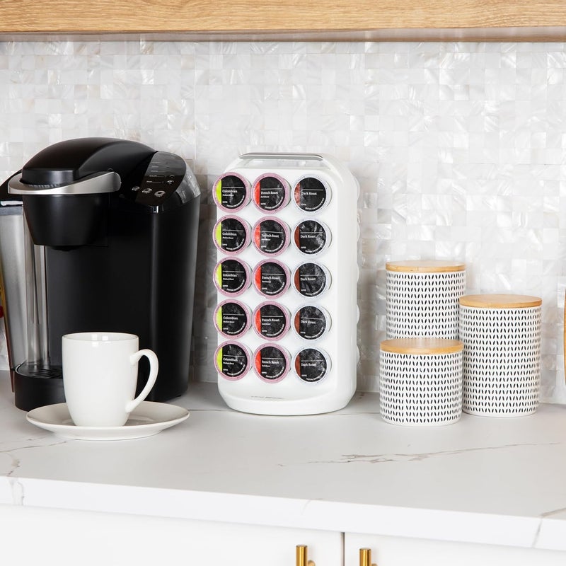 Mind Reader Carousel Coffee Pod Holder - White, Holds 30 Pods - Image 2