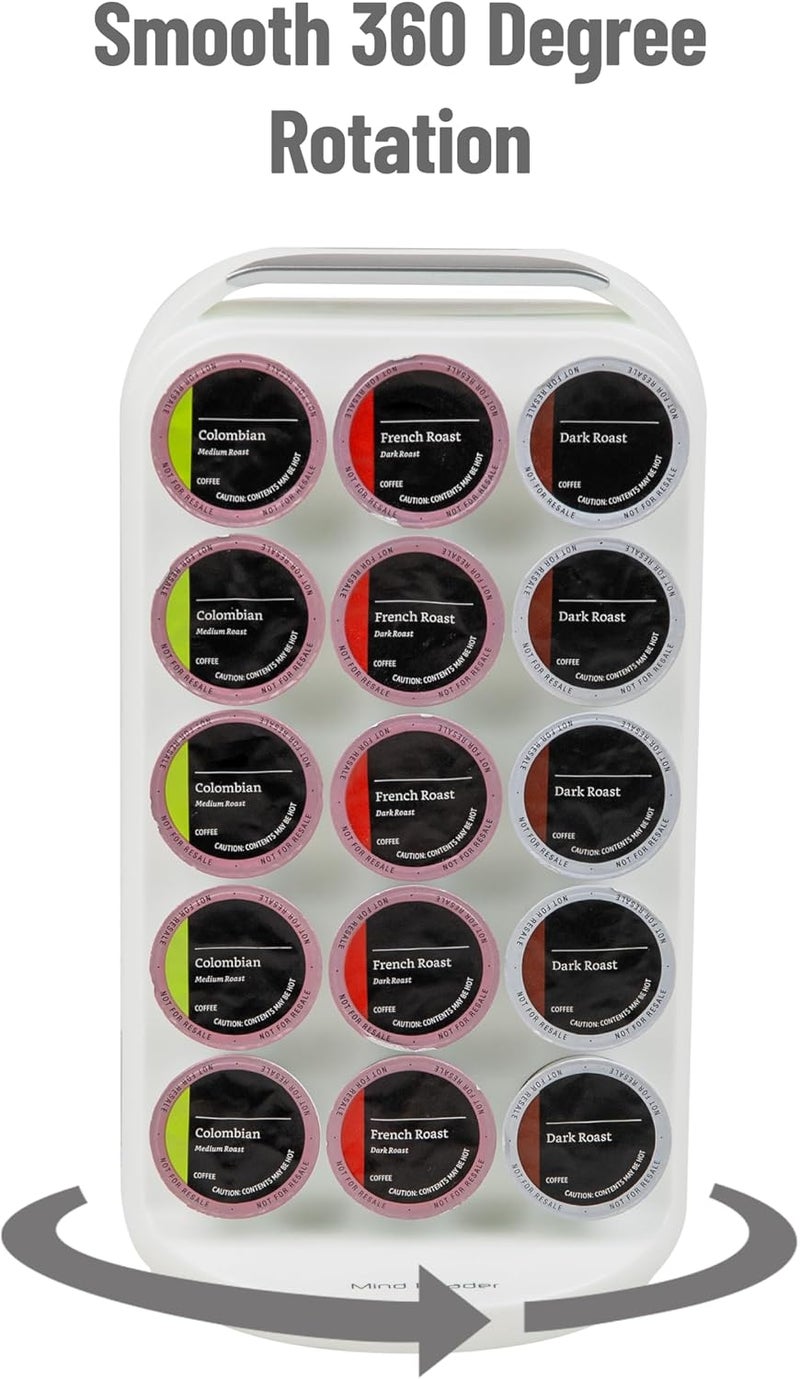 Mind Reader Carousel Coffee Pod Holder - White, Holds 30 Pods - Image 4