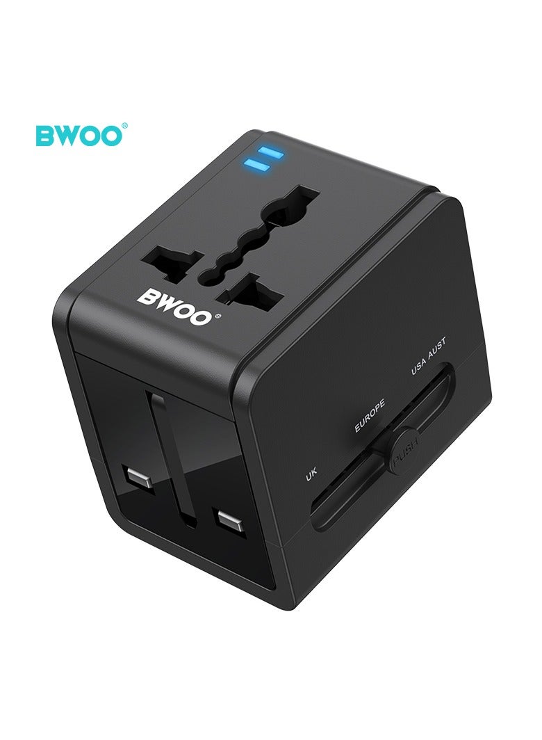 BWOO Universal Travel Adapter Dc Usb-A 3.0A + Usb-C 3.1A - Image 1