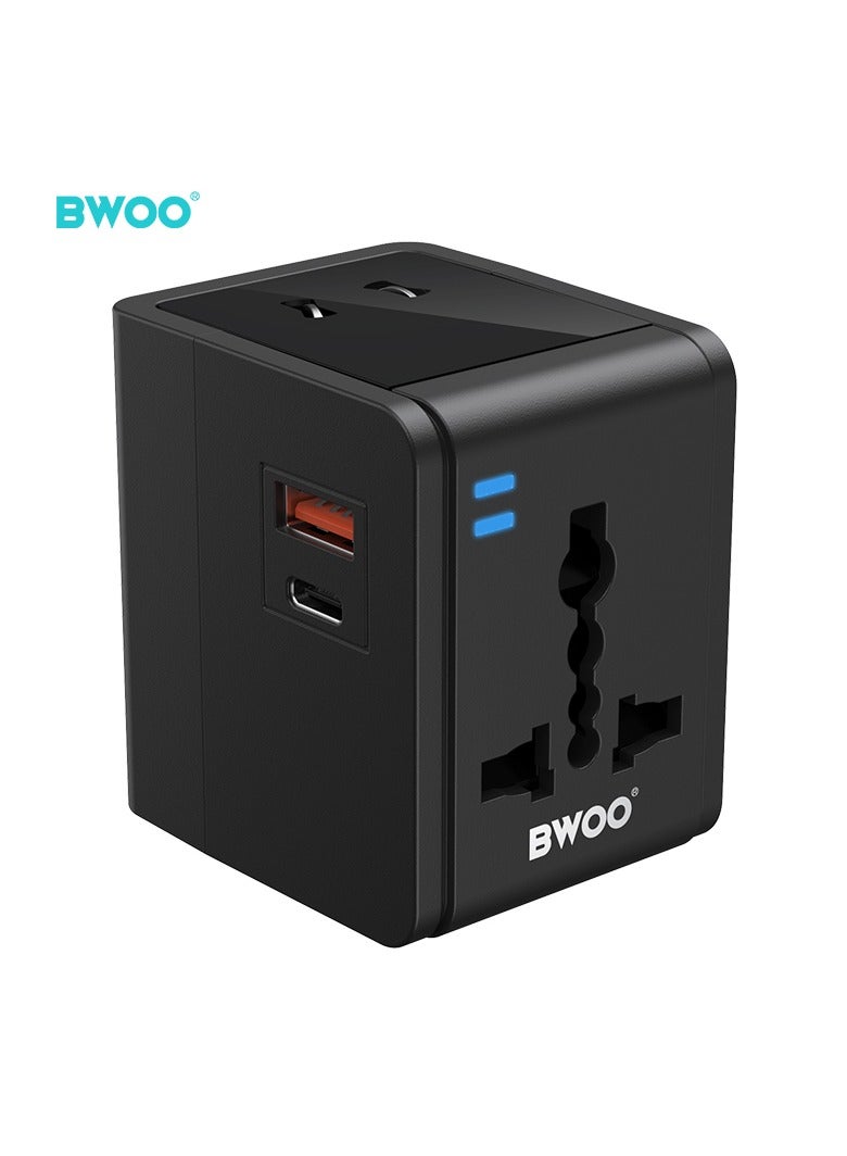 BWOO Universal Travel Adapter Dc Usb-A 3.0A + Usb-C 3.1A - Image 2