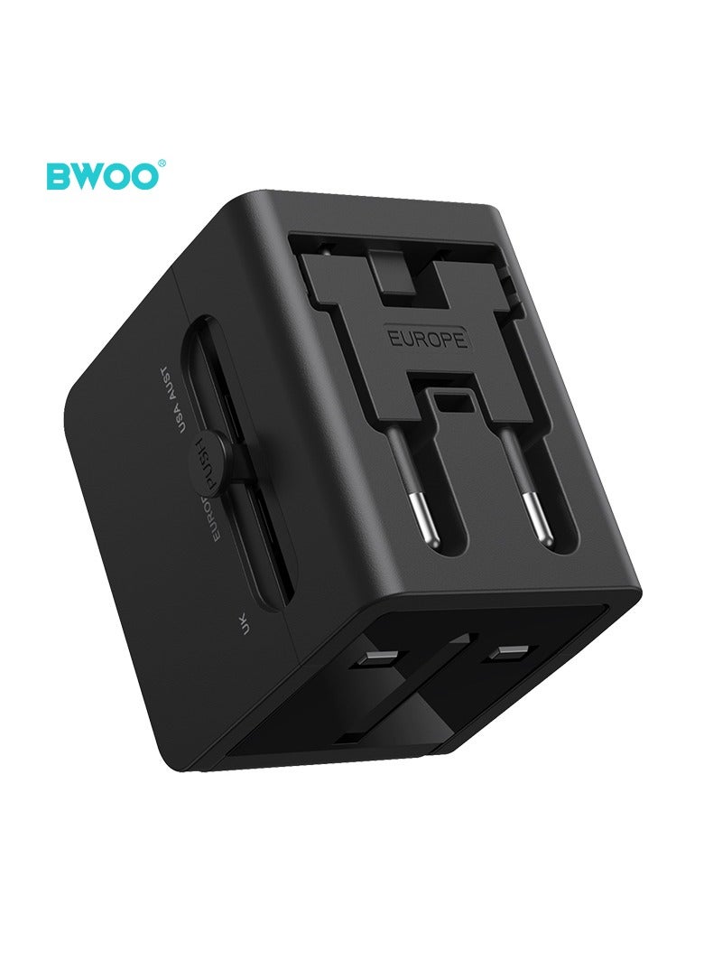 BWOO Universal Travel Adapter Dc Usb-A 3.0A + Usb-C 3.1A - Image 3