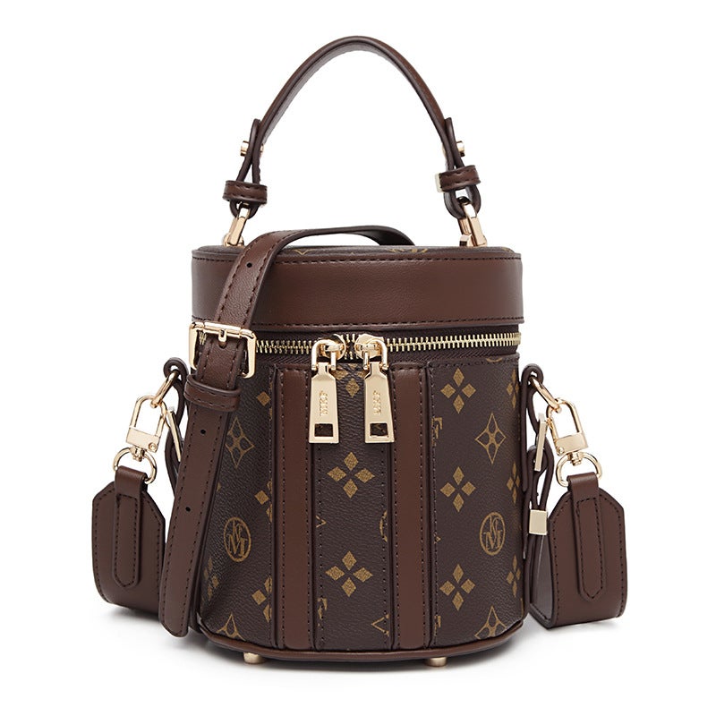 MKF Women's Round Barrel Crossbody Bag - Image 5