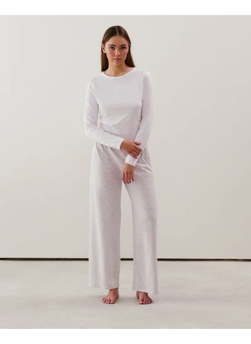 UNDIZ Straight leg jersey trousers - white