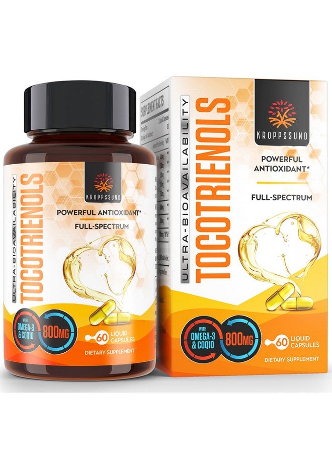 Kroppssund Tocotrienols 800mg Supplement | Cellular, Energy - 60 Liquid Capsules - Image 1