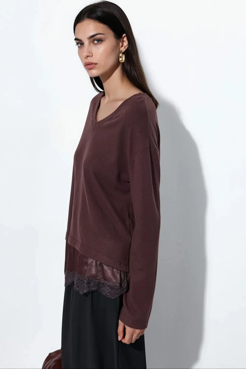 Busem BUSEM Women’s V-neck Knit Sweater