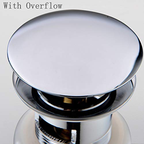 dalang Pop Up Drain Stoper with Overflow for Bathroom Sink with Overflow,Chrome Finished - Image 3