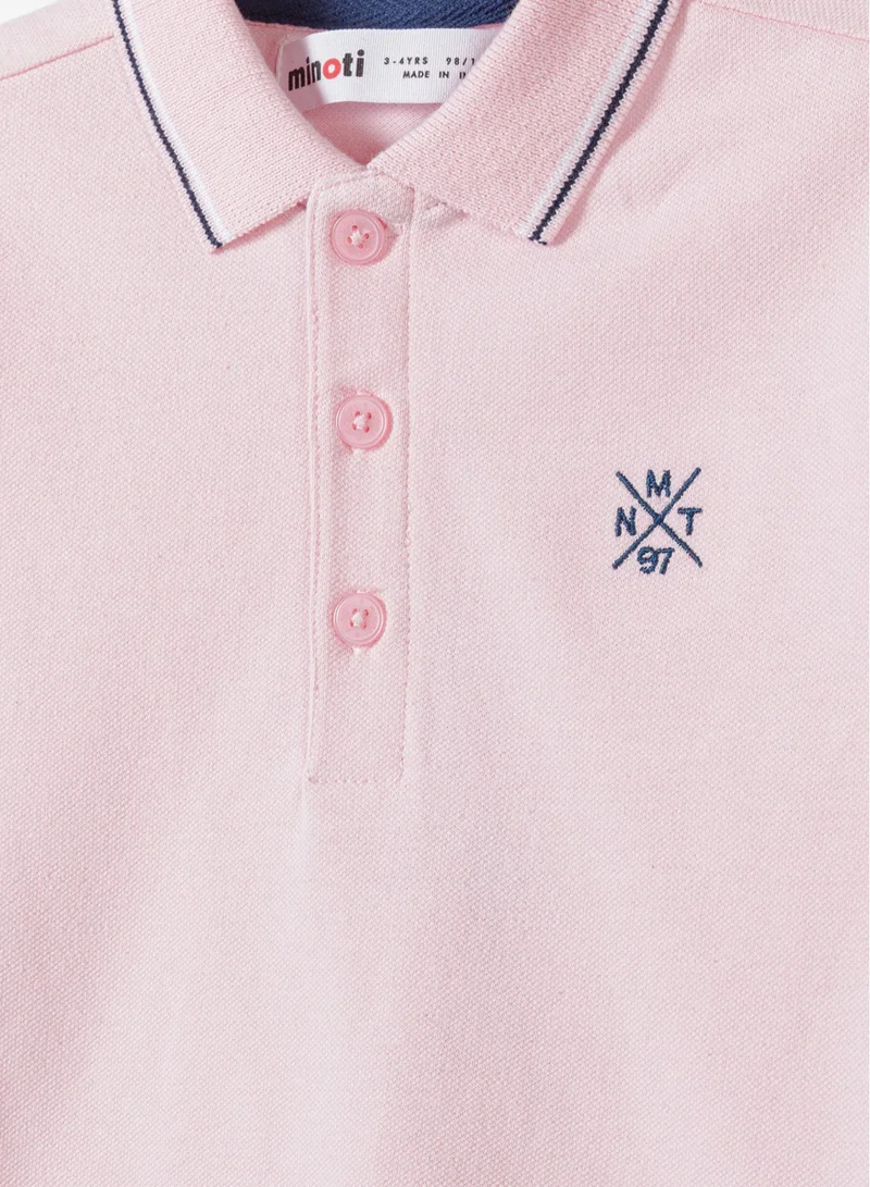 MINOTI Boys' Short Sleeve Polo Shirt with Button Placket