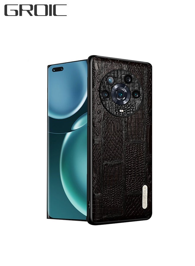 GROIC Honor Magic 4 Luxury Leather Case 6.81 Inch Full Camera Protection Bumper Shockproof Anti-Slip Protective Phone Case - Image 1