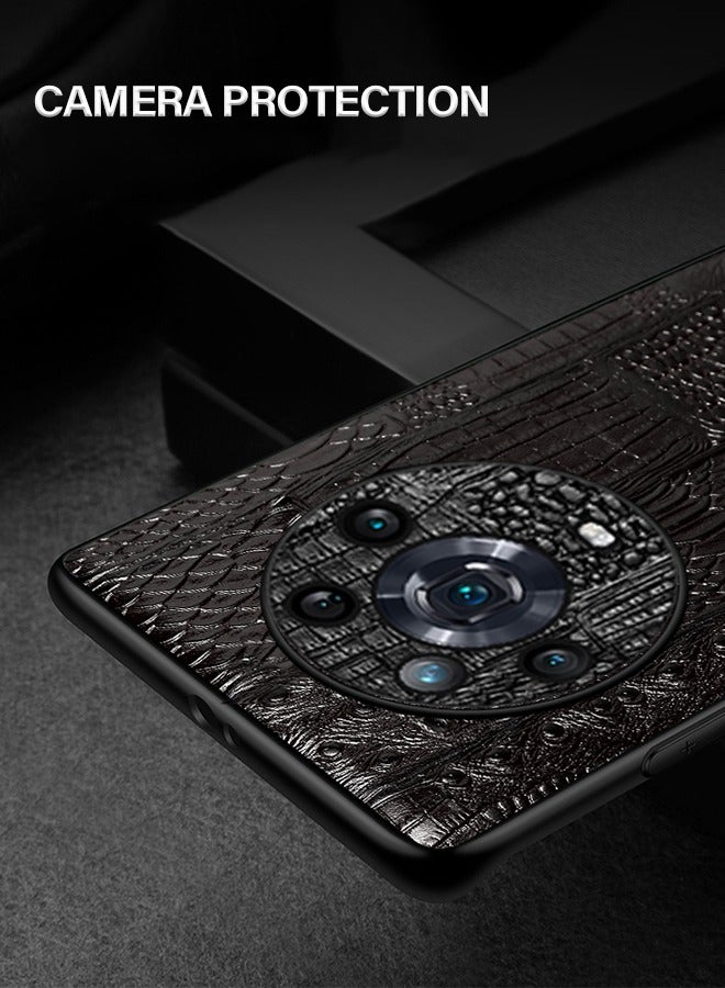 GROIC Honor Magic 4 Luxury Leather Case 6.81 Inch Full Camera Protection Bumper Shockproof Anti-Slip Protective Phone Case - Image 3