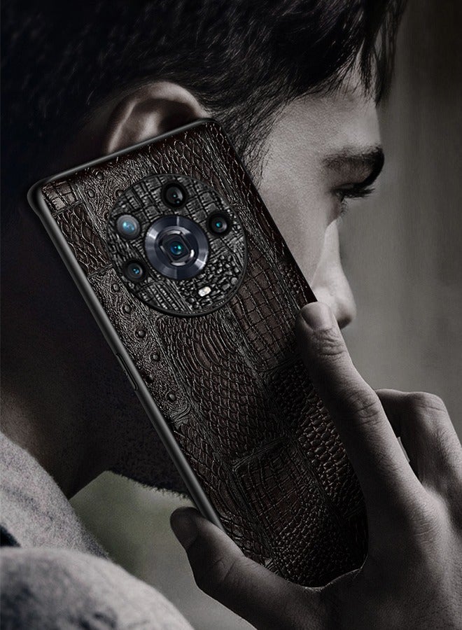 GROIC Honor Magic 4 Luxury Leather Case 6.81 Inch Full Camera Protection Bumper Shockproof Anti-Slip Protective Phone Case - Image 5