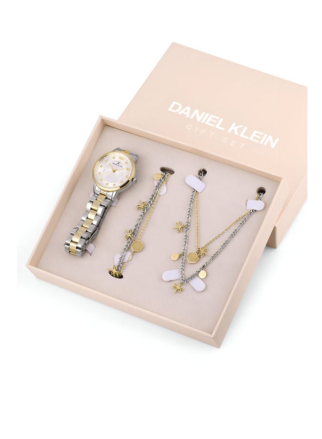 DANIEL KLEIN Stainless Steel Analog Wrist Watch DK.1.13285-2 with a Necklace, and a Bracelet - Image 1