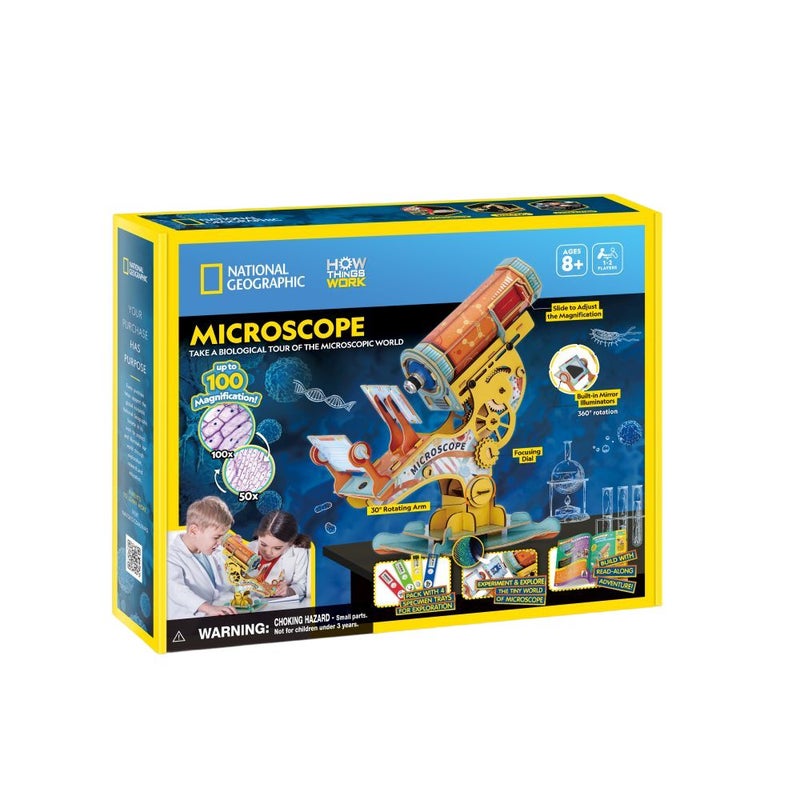 NATIONAL GEOGRAPHIC مجموعة الألغاز ثلاثية الأبعاد لميكروسكوب ناشيونال جيوغرافيك كيف تعمل الأشياء - Image 1