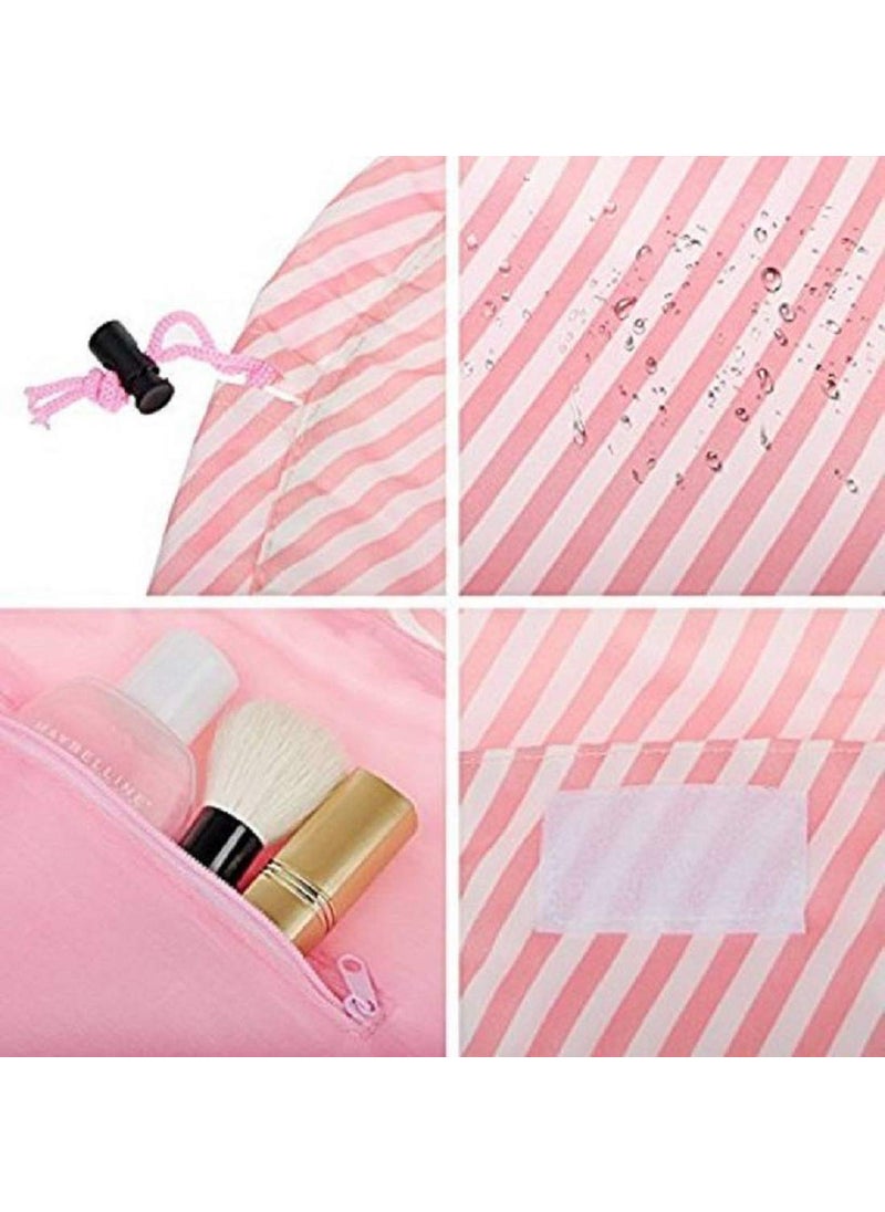 svk dream SVK Dream Portable Folding Drawstring Makeup Bag Large Capacity Lazy Cosmetic Organizer Pouch Magic Travel Toiletry Bags For Women random design  - Image 3