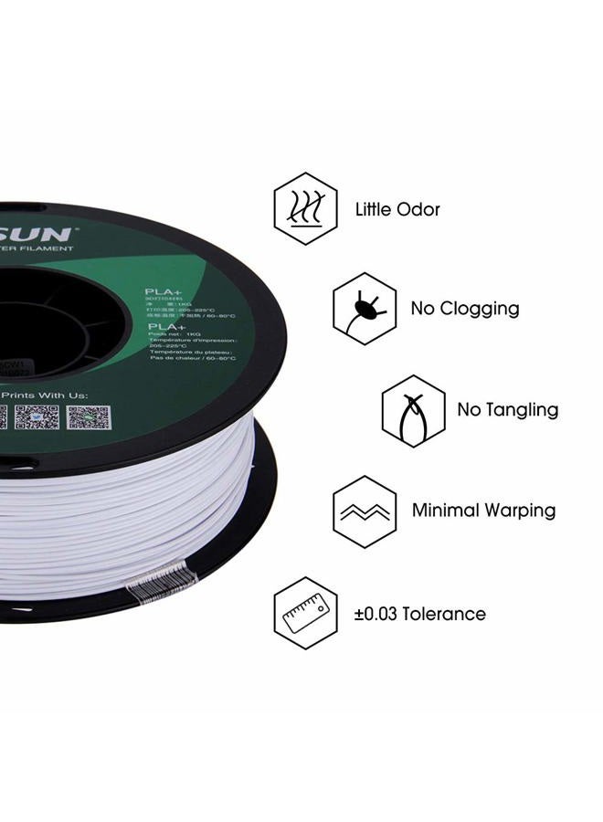 eSun 1.75mm White PLA+Filament 1KG Spool - Image 5