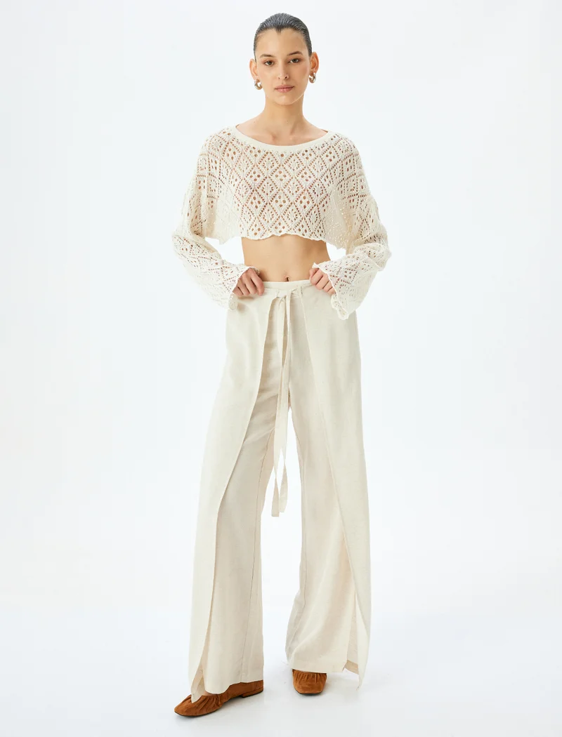كوتون Linen Blend Pants