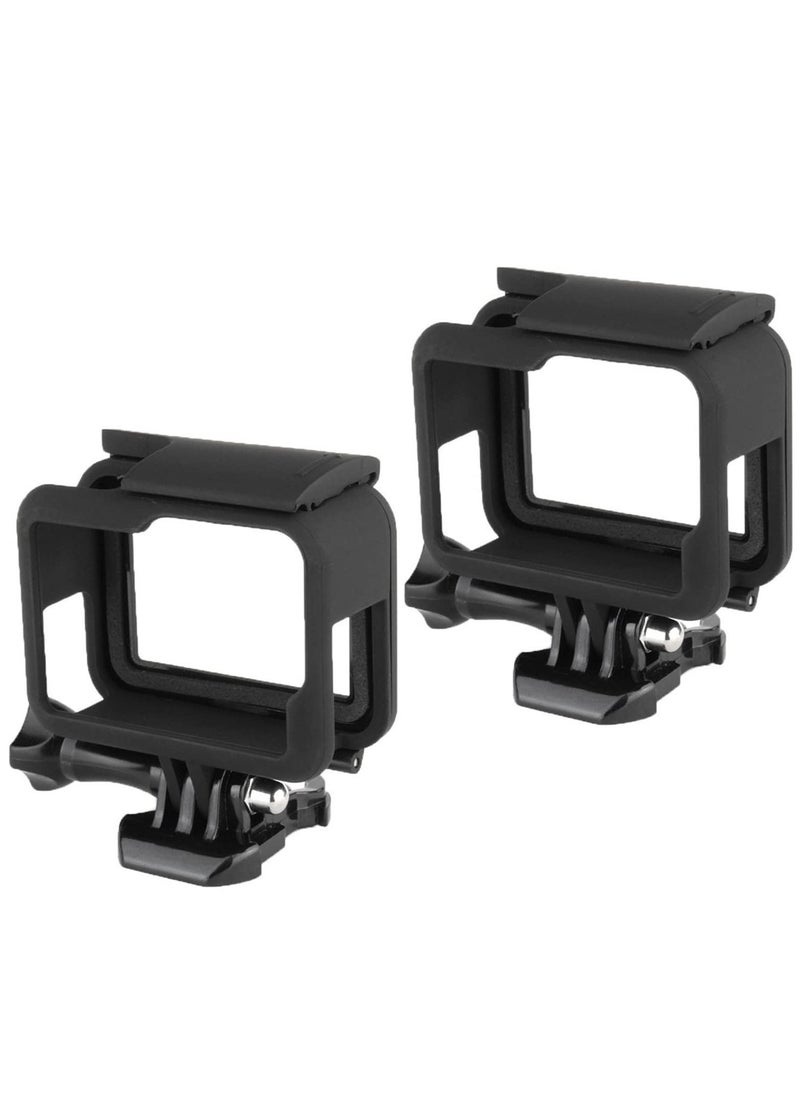 Y&D - Frame Mount Housing Case, Compatible with GoPro Hero 7/6/5 Black Action Camera Top Open Protective Case Quick Release Bracket(2 Pcs) - Image 1