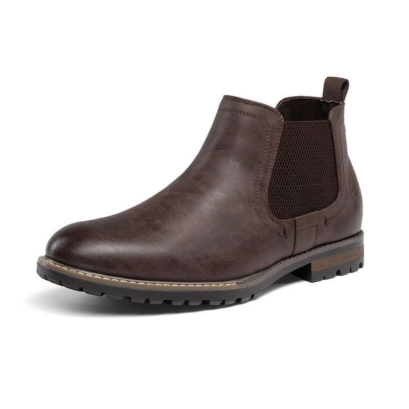 Bruno Marc Menâ€™s Chelsea Boots Casual Slip-On Classic Dress Ankle Boot,Size 14,Dark Brown,SBAB19017M-V1 - Image 1