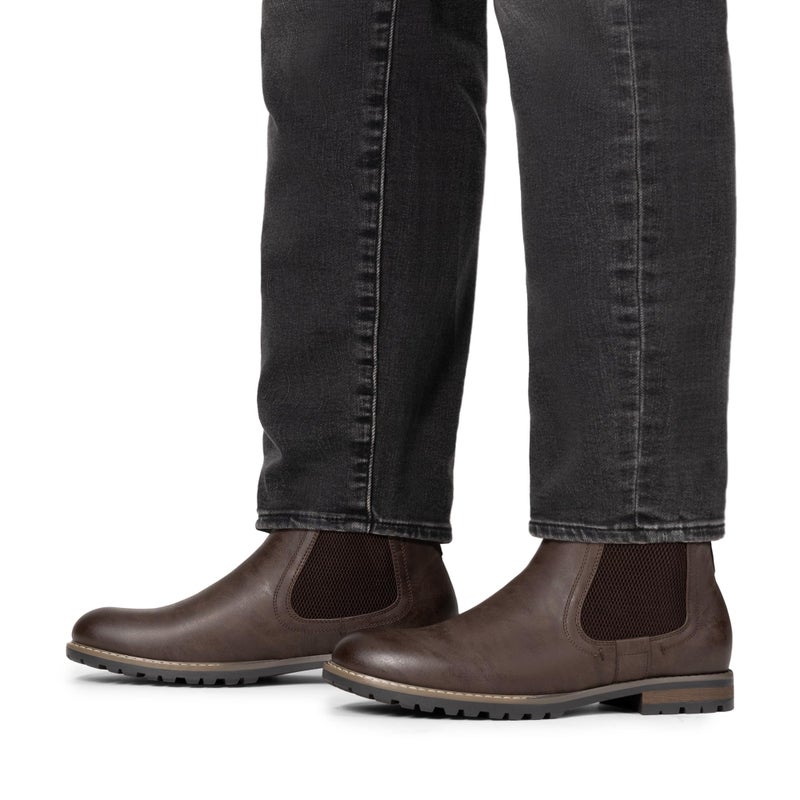 Bruno Marc Menâ€™s Chelsea Boots Casual Slip-On Classic Dress Ankle Boot,Size 14,Dark Brown,SBAB19017M-V1 - Image 2